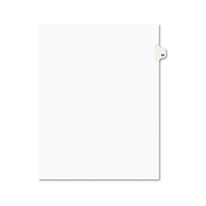 Avery 01054 Avery-Style Legal Exhibit Side Tab Divider, Title: 54, Letter, White, 25/Pack by AVERY-DENNISON