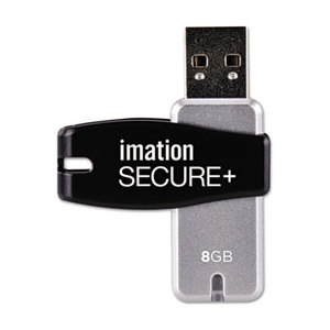 Secure+ Hardware-Encrypted USB 2.0 Flash Drive, 8 GB by IMATION