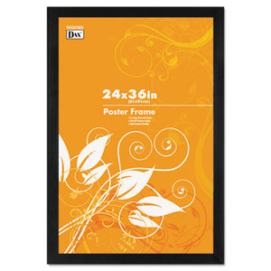 Black Solid Wood Poster Frames w/Plastic Window, Wide Profile, 24 x 36 by DAX MANUFACTURING INC.