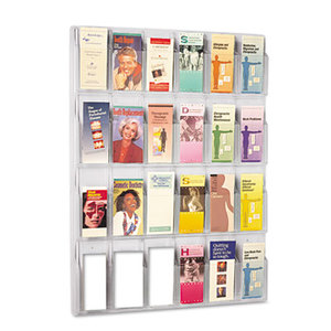 Safco Products 5601CL Reveal Clear Literature Displays, 24 Compartments, 30w x 2d x 41h, Clear by SAFCO PRODUCTS