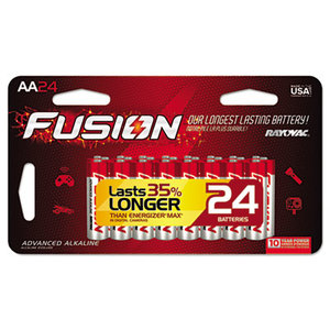 RAY-O-VAC 81524SCTFUS Fusion Performance Alkaline Batteries, AA, 24/Pk by RAY-O-VAC