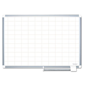 Bi-silque S.A MA0593830 Grid Planning Board, 48x36, 2x3" Grid, White/Silver by BI-SILQUE VISUAL COMMUNICATION PRODUCTS INC