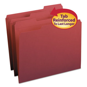 SMEAD MANUFACTURING COMPANY 13084 File Folders, 1/3 Cut, Reinforced Top Tab, Letter, Maroon, 100/Box by SMEAD MANUFACTURING CO.
