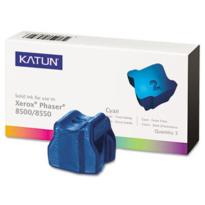 Katun Corporation 37983 KAT37983 Phaser 8500 Compatible, 108R00669 Solid Ink, 3000 Yld, 3/Box, Cyan by KATUN CORPORATION