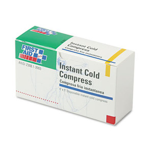 Instant Cold Compress, 5 Compress/Pack, 4" x 5", 5/Pack by FIRST AID ONLY, INC.