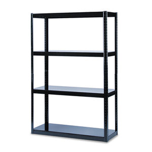 Safco Products 5246BL Boltless Steel Shelving, Five-Shelf, 48w x 18d x 72h, Black by SAFCO PRODUCTS