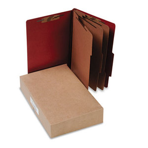 ACCO Brands Corporation A7016038 Pressboard 25-Pt Classification Folders, Legal, 8-Section, Earth Red, 10/Box by ACCO BRANDS, INC.