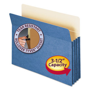 SMEAD MANUFACTURING COMPANY 73225 3 1/2" Exp Colored File Pocket, Straight Tab, Letter, Blue by SMEAD MANUFACTURING CO.