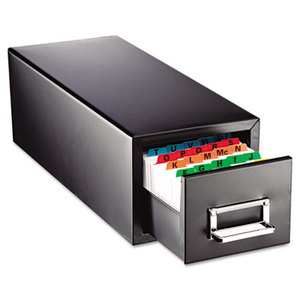 MMF INDUSTRIES 263F5816SBLA Drawer Card Cabinet Holds 1,500 5 x 8 cards, 9 7/8 x 18 1/8 x 9 by MMF INDUSTRIES