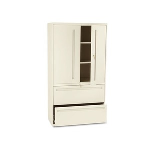 HON COMPANY 785LSL 700 Series Lateral File w/Storage Cabinet, 36w x 19-1/4d, Putty by HON COMPANY