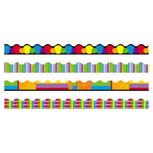 Terrific Trimmers Border, 2 1/4 x 39" Panels, Color Collage Designs, 48/Set by TREND ENTERPRISES, INC.