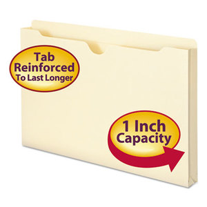 SMEAD MANUFACTURING COMPANY 76520 Manila File Jackets, 2-Ply Top, 1" Exp, Legal, 11 Point, Manila, 50/Box by SMEAD MANUFACTURING CO.