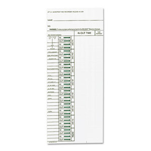 Time Card for Model ATT310 Electronic Totalizing Time Recorder, Weekly, 200/Pack by ACRO PRINT TIME RECORDER