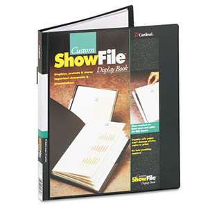 Cardinal Brands, Inc 50232 ShowFile Display Book w/Custom Cover Pocket, 24 Letter-Size Sleeves, Black by CARDINAL BRANDS INC.