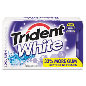 Mondelez International 6175700 White Sugarless Gum, Cool Rush Flavor, 16-Pieces/Pack, 12 Packs/Box by MONDELEZ INTERNATIONAL