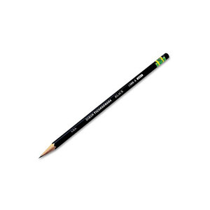 Woodcase Pencil, HB #2, Black Barrel, Dozen by DIXON TICONDEROGA CO.