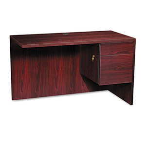 HON COMPANY 10515RNN 10500 Series L Workstation Return, 3/4 Height Right Ped, 48w x 24d, Mahogany by HON COMPANY