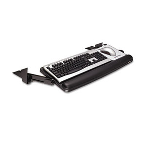 Adjustable Under Desk Keyboard Drawer, 26-7/8w x 18-7/8d, Black/Charcoal Gray by 3M/COMMERCIAL TAPE DIV.