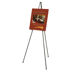 Heavy-Duty Adjustable Instant Easel Stand, 25" to 63" High, Steel, Black by QUARTET MFG.