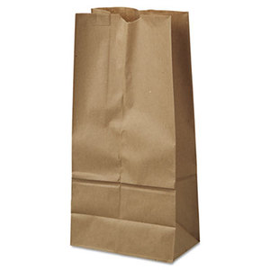 16# Paper Bag, 40lb Kraft, Brown, 7 3/4 x 4 13/16 x 16, 500/Pack by GENERAL SUPPLY