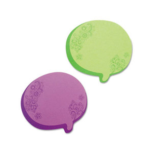 Redi-Tag Corporation 22102 Thought Bubble Notes, 2 3/4 x 3, Neon Green, 75-Sheet Pads, 2/Set by REDI-TAG CORPORATION