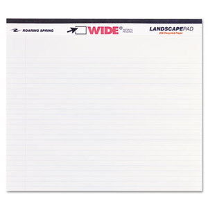 Roaring Spring Paper Products 74500 Landscape Format Writing Pad, College Ruled, 11 x 9-1/2, White, 40 Sheets by ROARING SPRING PAPER PRODUCTS