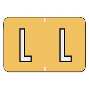 SMEAD MANUFACTURING COMPANY 66731 Barkley-Compatible Labels, Letter L, 1 x 1-1/2, Lt Orange, 500/Roll by SMEAD MANUFACTURING CO.