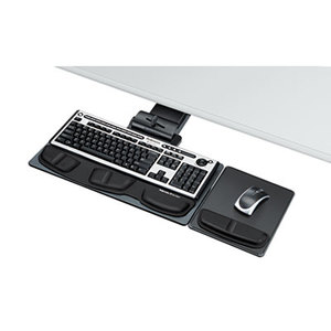 Professional Executive Adjustable Keyboard Tray, 19w x 10-5/8d, Black by FELLOWES MFG. CO.