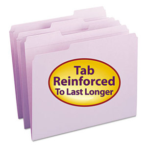 SMEAD MANUFACTURING COMPANY 12434 File Folders, 1/3 Cut, Reinforced Top Tab, Letter, Lavender, 100/Box by SMEAD MANUFACTURING CO.