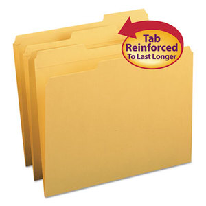 SMEAD MANUFACTURING COMPANY 12234 File Folders, 1/3 Cut, Reinforced Top Tab, Letter, Goldenrod, 100/Box by SMEAD MANUFACTURING CO.