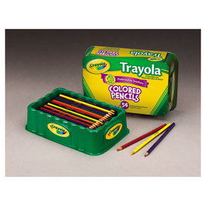 Colored Wood Pencil Trayola, 3.3 mm, 9 Assorted Colors, 54 Pencils/Set by BINNEY & SMITH / CRAYOLA