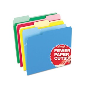 Cardinal Brands, Inc 48440 CutLess File Folders, 1/3 Cut Top Tab, Letter, Assorted, 100/Box by ESSELTE PENDAFLEX CORP.