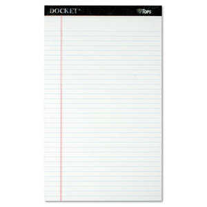 Tops Products 63590 Docket Ruled Perforated Pads, 8 1/2 x 14, White, 50 Sheets, Dozen by TOPS BUSINESS FORMS