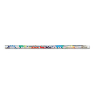 Moon Products 7500B Decorated Wood Pencil, Happy Birthday From Your Teacher, HB#2,Silver Holographic by MOON PRODUCTS