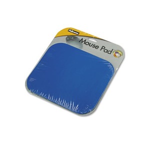 Polyester Mouse Pad, Nonskid Rubber Base, 9 x 8, Blue by FELLOWES MFG. CO.