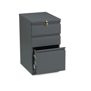 HON COMPANY 33720RS Efficiencies Mobile Pedestal File w/One File/Two Box Drawers, 19-7/8d, Charcoal by HON COMPANY