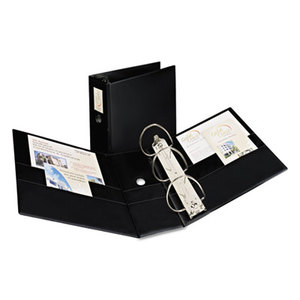 Avery 08901 Durable Binder with Two Booster EZD Rings, 11 x 8 1/2, 5", Black by AVERY-DENNISON