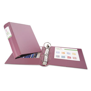 Avery 06632 Heavy-Duty Binder with Round Rings, 11 x 8 1/2, 3" Capacity, Mauve by AVERY-DENNISON