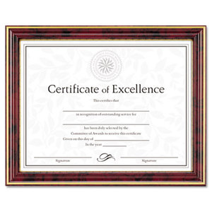 DAX MANUFACTURING INC. N2709N7T Gold-Trimmed Document Frame w/Certificate, Wood, 8 1/2 x 11, Mahogany by DAX MANUFACTURING INC.