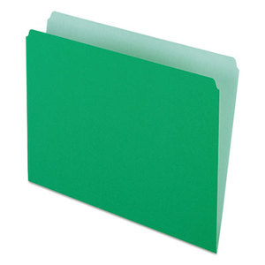 Cardinal Brands, Inc 152-BGR Colored File Folders, Straight Cut, Top Tab, Letter, Green/Light Green, 100/Box by ESSELTE PENDAFLEX CORP.