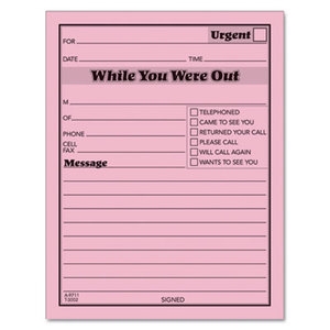 While You Were Out, One-Sided, 4 1/4 x 5 1/2, 50/Pad, Dozen by TOPS BUSINESS FORMS