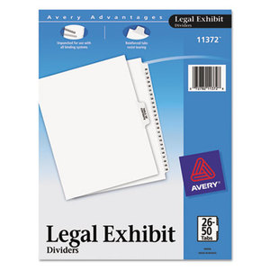 Avery 11372 Avery-Style Legal Side Tab Divider, Title: 26-50, Letter, White, 1 Set by AVERY-DENNISON