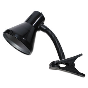 LEDU CORP. LED-L9089 Clip-On Incandescent Gooseneck Lamp, 9" High, Black by LEDU CORP.