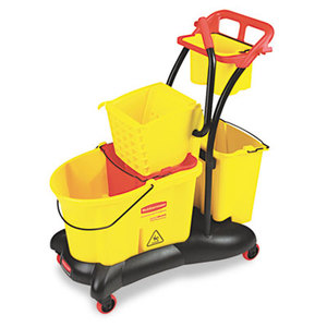 RUBBERMAID COMMERCIAL PROD. 778000 WaveBrake 35 Quart Mopping Trolley Side Press, Yellow by RUBBERMAID COMMERCIAL PROD.