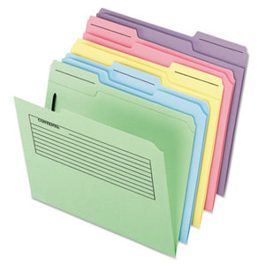 Cardinal Brands, Inc 45270 Printed Notes Folders with Fastener, 1/3 Cut Top Tab, Letter, Assorted, 30/Pack by ESSELTE PENDAFLEX CORP.