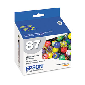 Epson Corporation T087020 T087020 UltraChrome Hi-Gloss 2 Gloss Optimizer, 4/Pk, Clear by EPSON AMERICA, INC.