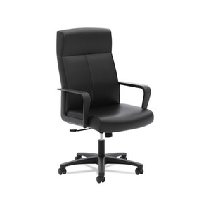VL604 Series High-Back Executive Chair, Black SofThread Leather by BASYX