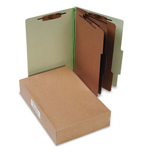 ACCO Brands Corporation A7016048 Pressboard 25-Pt. Classification Folders, Legal, 8-Section, Leaf Green, 10/Box by ACCO BRANDS, INC.