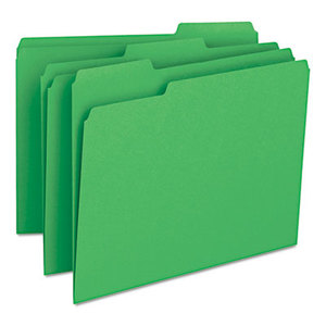 SMEAD MANUFACTURING COMPANY 12143 File Folders, 1/3 Cut Top Tab, Letter, Green, 100/Box by SMEAD MANUFACTURING CO.