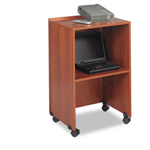 Lectern Base/Media Cart, 21-1/4w x 17-1/2d x 33-3/4h, Cherry by SAFCO PRODUCTS